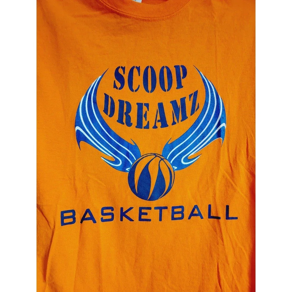 Scoop Dreamz Boys S Orange Basketball T-Shirt Invest In Yourself‎ Graphic